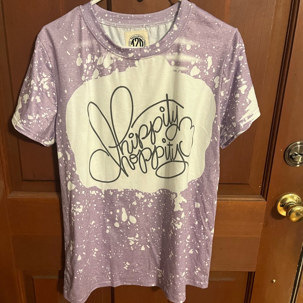 Purple Easter T-Shirt with Graphic Print